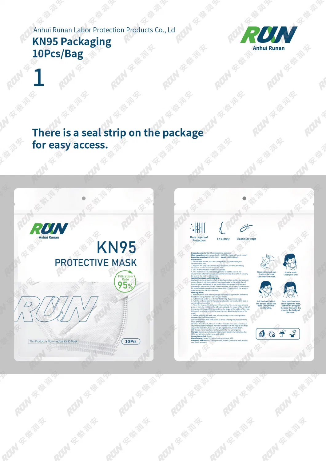KN95 Mask Can Prevent Bacterial Influenza Infection Protective Bacterial Haze, Breathable Mouth and Nose Pm2.5 