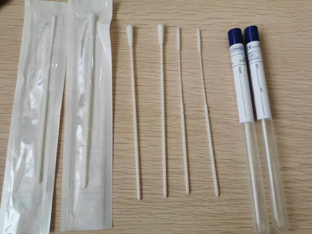 Medical Virus Test Nylon Flocked Cotton Tip ABS Sticks Sample Collection Swab Applicator