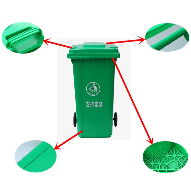 100L 120L Dustbin Plastic Sale Price Garbage Containers Plastic Waste Bin with Wheels