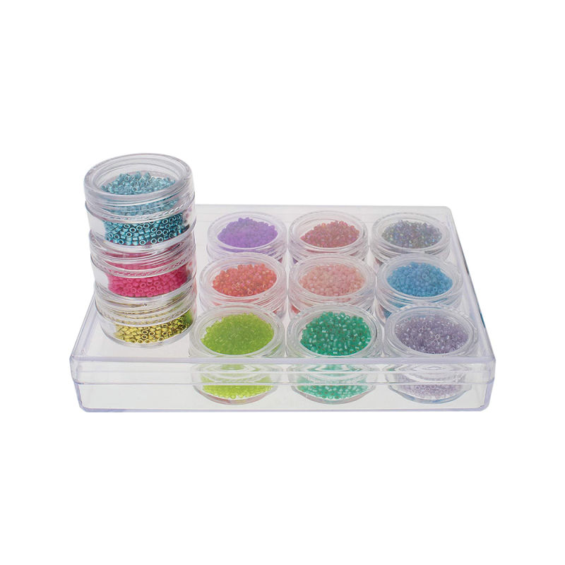 21822 Transparent Plastic Bead Storage Box for Display Container
