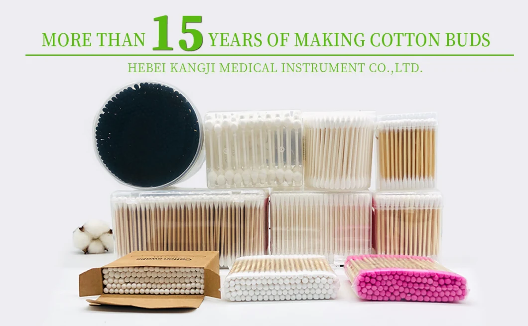 Eco-Friendly Cotton Buds Swabs for Cleaning Optical Connecter