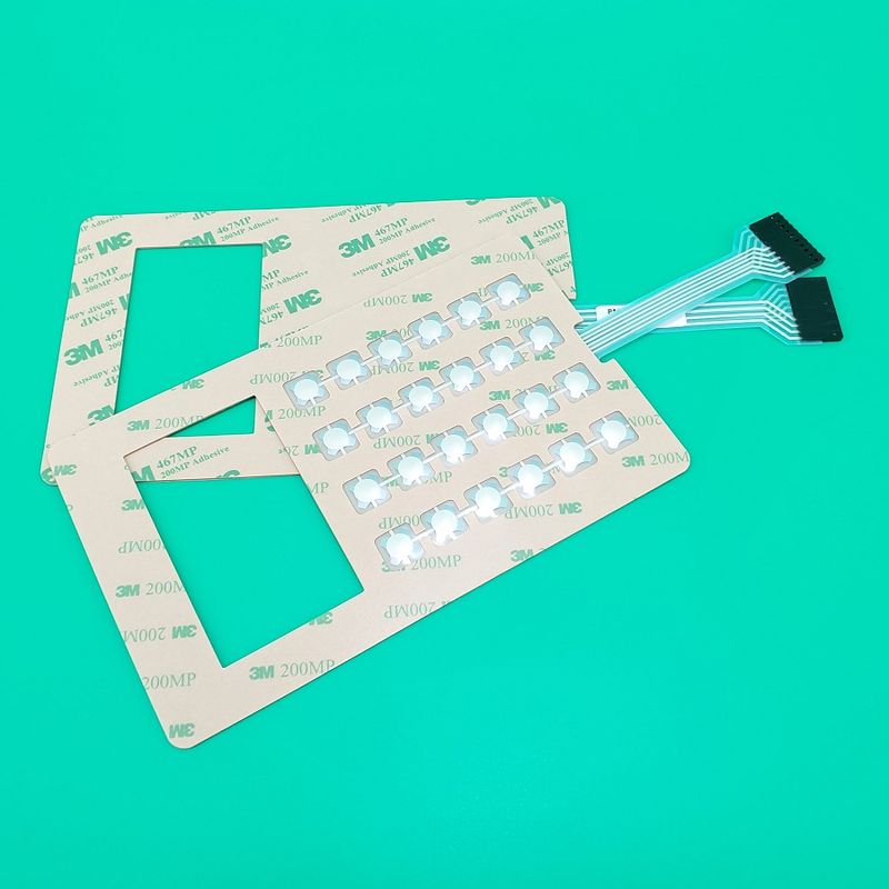 Metal Domes Tactile Membrane Switch Without Graphic Overlay