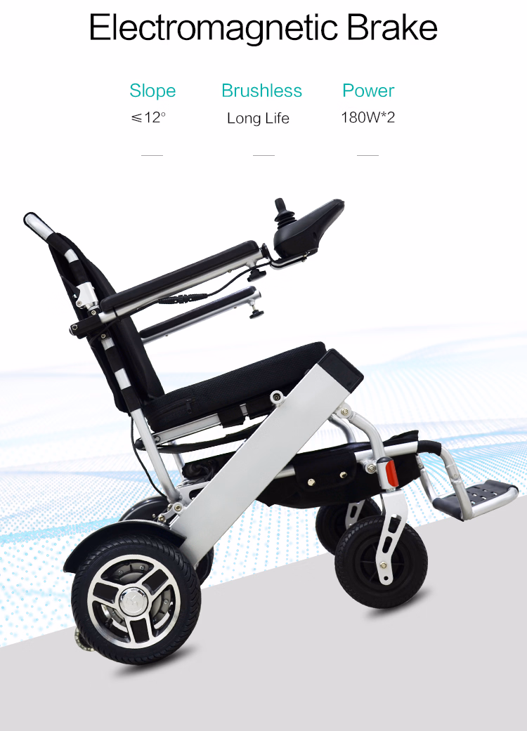 Light Hospital Foldable Electric Wheelchair with Leg Rests