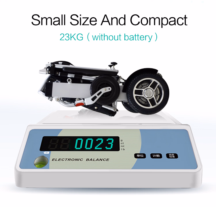Light Hospital Foldable Electric Wheelchair with Leg Rests
