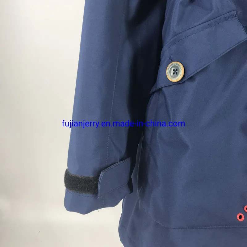 New Design Ladies Long Style Slim Water Repellent Windproof Windbreaker Jacket