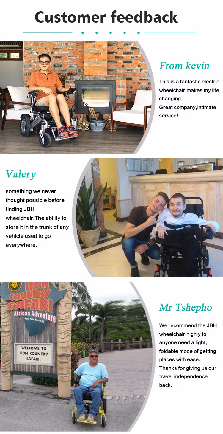 Light Hospital Foldable Electric Wheelchair with Leg Rests