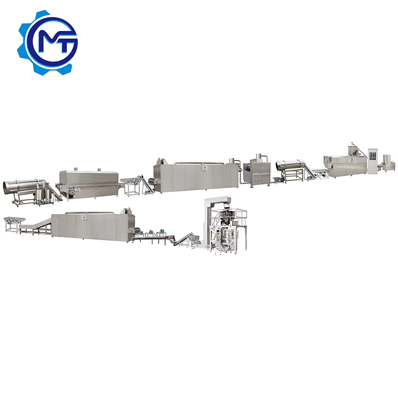 China Ce Process Factory Corn Flakes Process Equipment Twin Screw Extrusion Puffed Breakfast Cereals Machinery