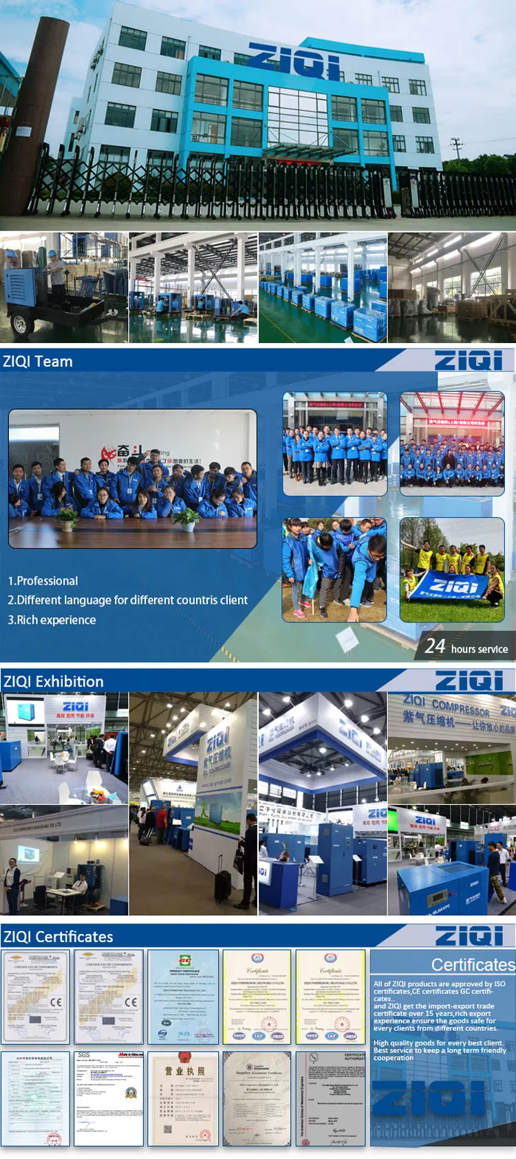 High Pressure 110kw Energy Saving Screw Air Compressor with Air End for Textile Industry