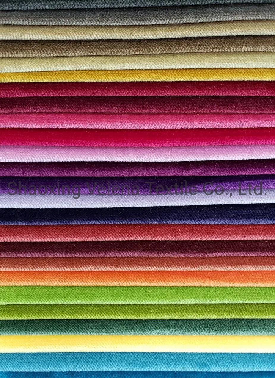 Polyester Sofa Fabric Super Soft Jaguar Velvet Original Dyeing Textile Fabric Upholster Fabric for Furniture Fabric