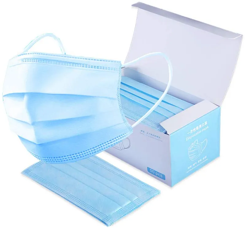 50PCS Per Box, 50boxes Per Carton, 2500PCS Per Carton Disposable Face Mask
