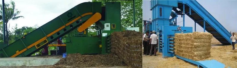 Horizontal waste paper hydraulic press compactor for plastic/PET bottles/cartons/books with door