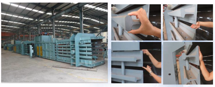 Horizontal waste paper hydraulic press compactor for plastic/PET bottles/cartons/books with door