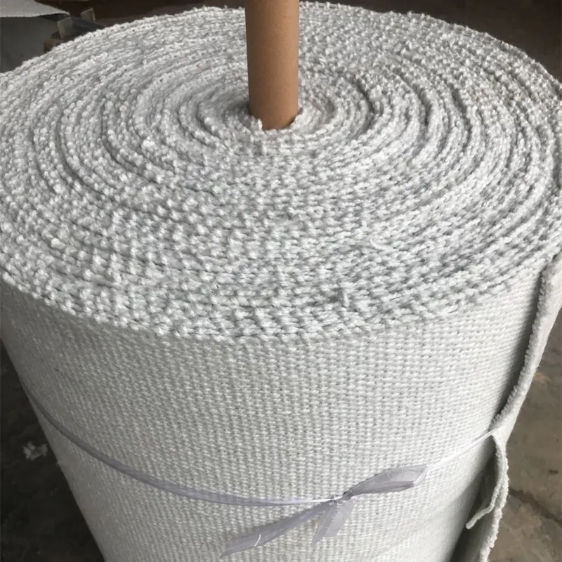 High Temperature Woven Fabric Reinforced with Fiberglass and Steel Wire Ceramic Fiber Insulation Cloth
