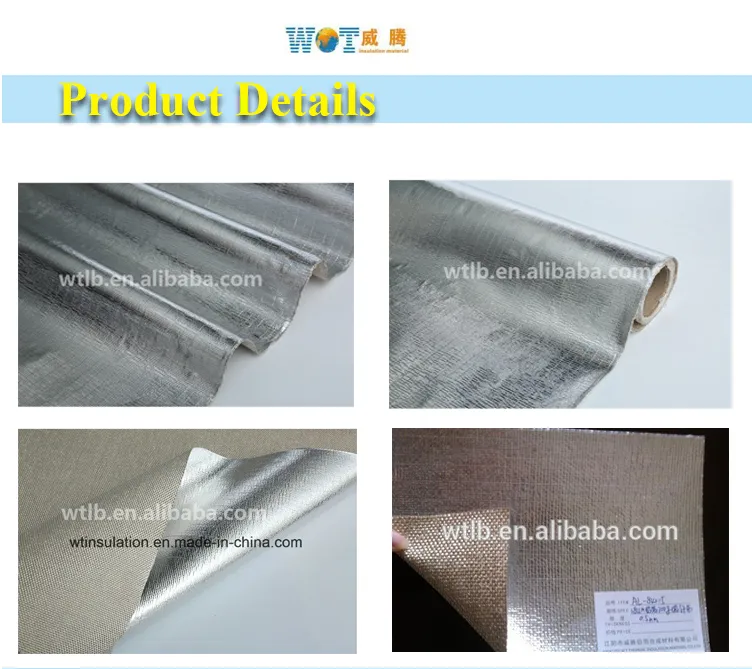 Wholesale Fireproof Aluminum Foil Fiberglass Cloth Fiberglass Fabric