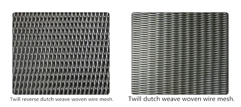 Twill/Plain/Reverse/Reverse Twill Dutch Weave Wire Mesh for Filter