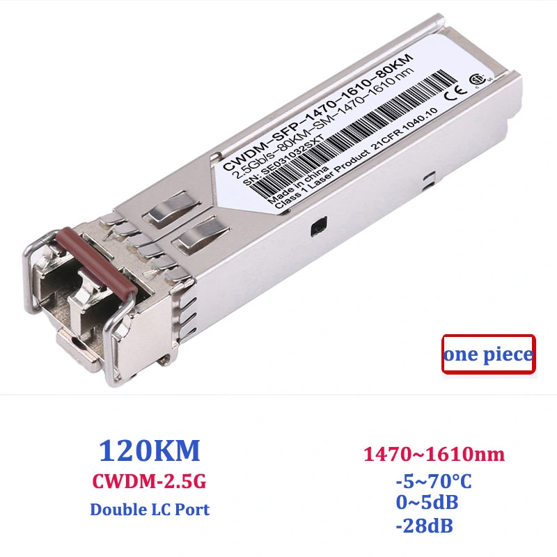 2.5g Optical Module Single-Mode Dual Fiber 1270~1610nm Optical Fiber Transceiver LC Port
