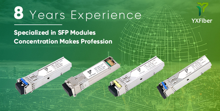 Bidi SFP with LC Connector Optical Transceiver Ethernet SFP Modules 155m 1310/1550nm 20km