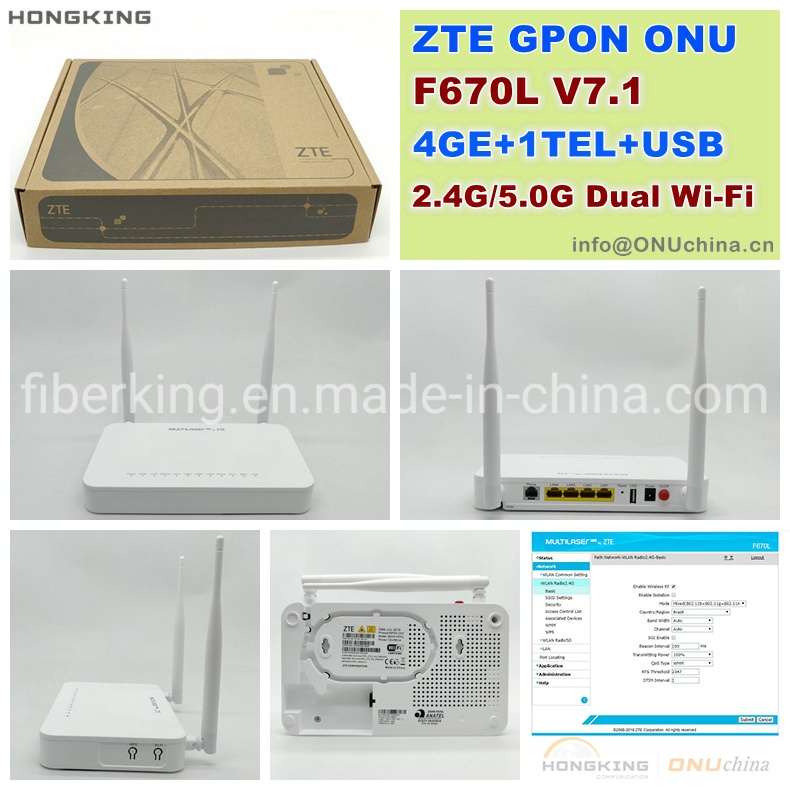 Gpon Optical Network Terminal F670L ONU Ont Fiber Optic