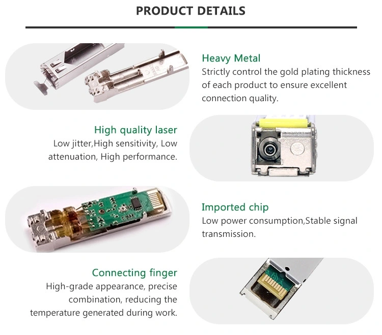 SMF 1.25g SFP 1310nm 20km Transceiver Duplex 1000bx LC Simplex Optical Transceiver Csfp Wdm Module