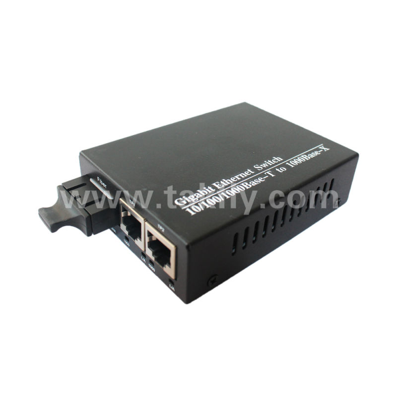 1 Fiber 2 Port RJ45 Fiber Optic Ethernet Switch