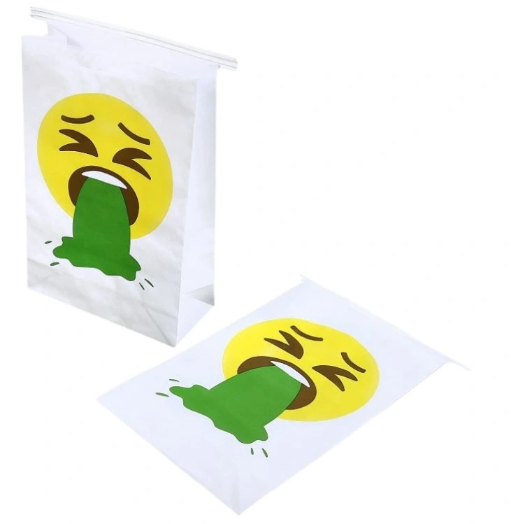 Emergency Plastic Airsickness with Paper Funnel Vomit Bags