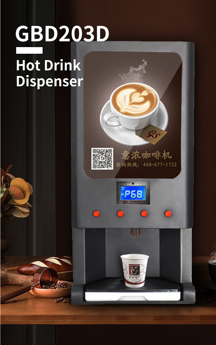 Grinder Touch Screen Filter Paper Espresso Automatic Coffee Vending Machine