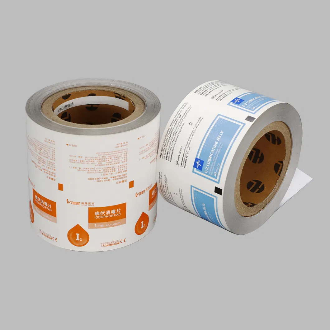 PE Coated Laminated Paper for Sugar Medical Aluminum Foil Paper Alcohol Prep Pad Sachets Packaging
