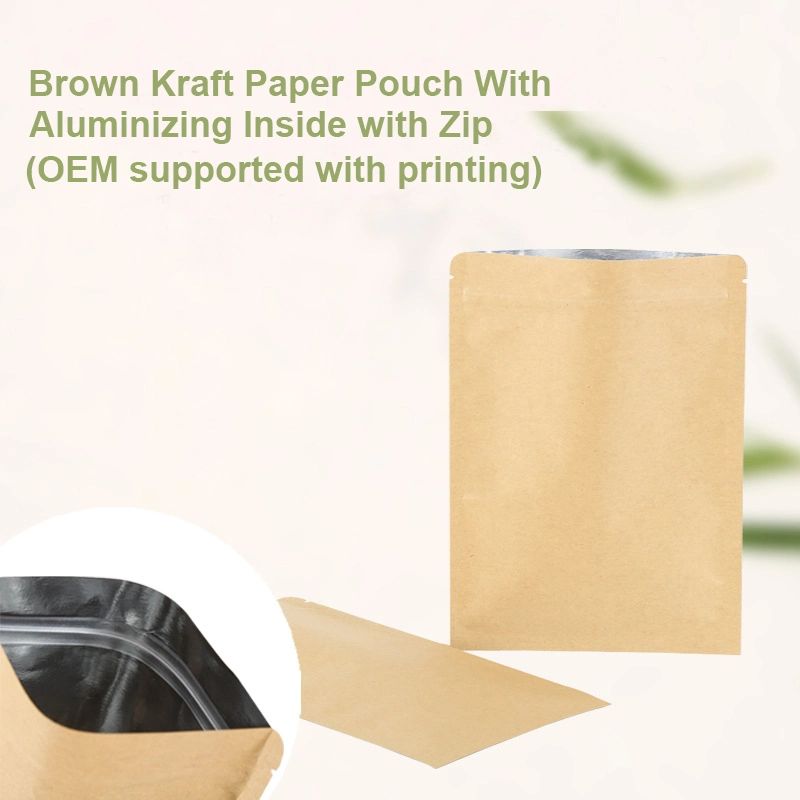 Food Graded Kraft Paper Bag Eight-Sided Paper Bag