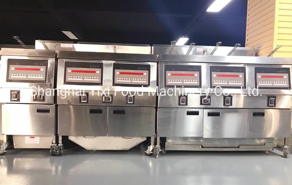 220V Fryer Automatic Gas Open Fryers/ Churros Machine with Oil Filter System