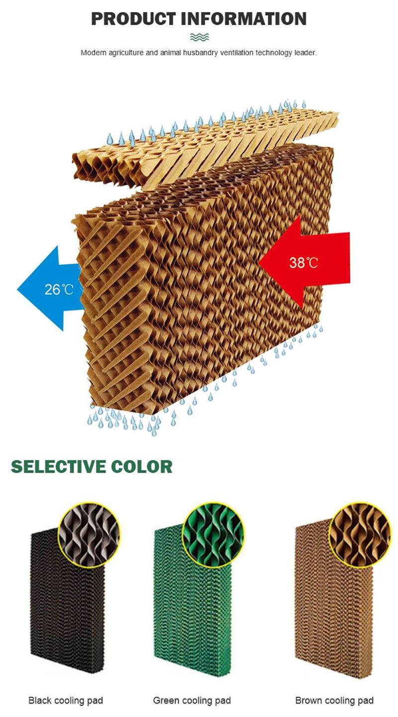 Greenhouse Evaporative Cooling Cellulose Pad Made of Kraft Paper