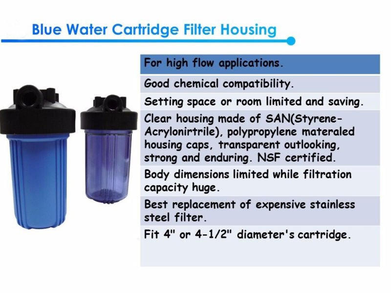 10 Inch Water Filter Clear Filter Housing