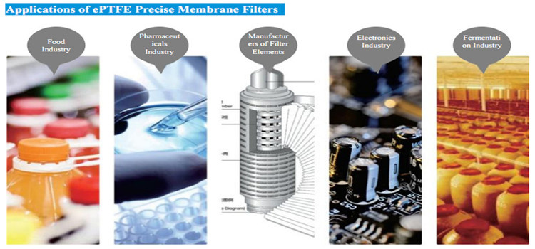 Hydrophobic PTFE Filter Membrane for Air Purification and Sterilization