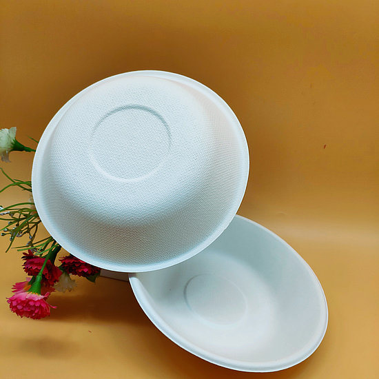 16oz Biodegradable Single-Use Tableware Sugarcane Round Paper Bowl