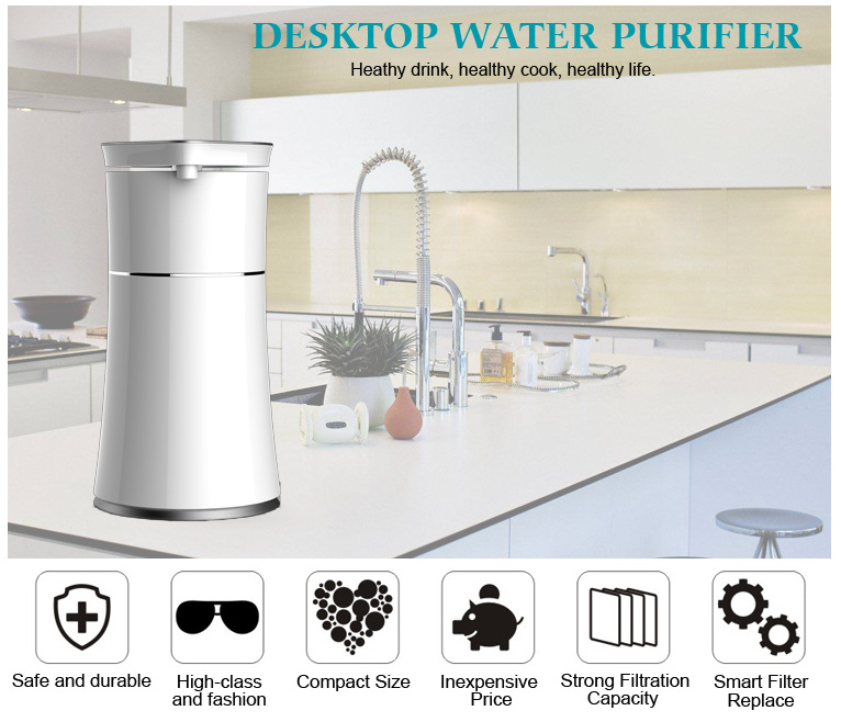 Desktop Water Purifier with Compiste Filter and Strong Filtration Capacity
