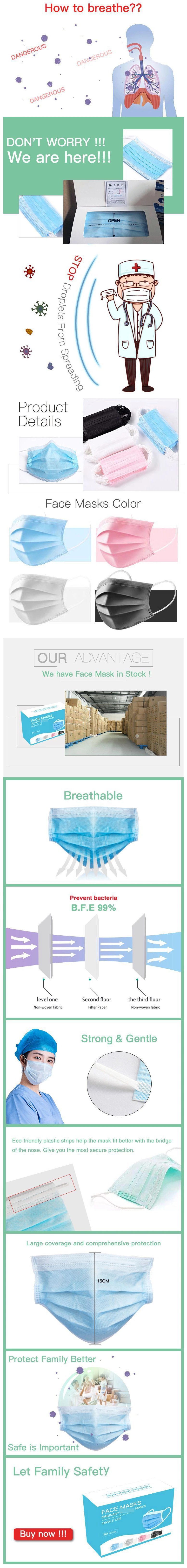 Blue Disposable Respirator Melt Spray Cloth Filter Protection