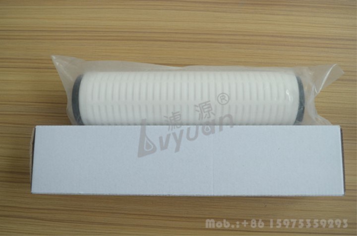 10 Inch PP/Pes/PTFE/Nylon/PVDF Pleated Cartridge Filter with 0.1/0.22 Micron Membrane