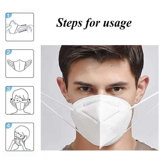 Filter 95% Bacteria Kn95 Disposable Protective Folding Face Mask