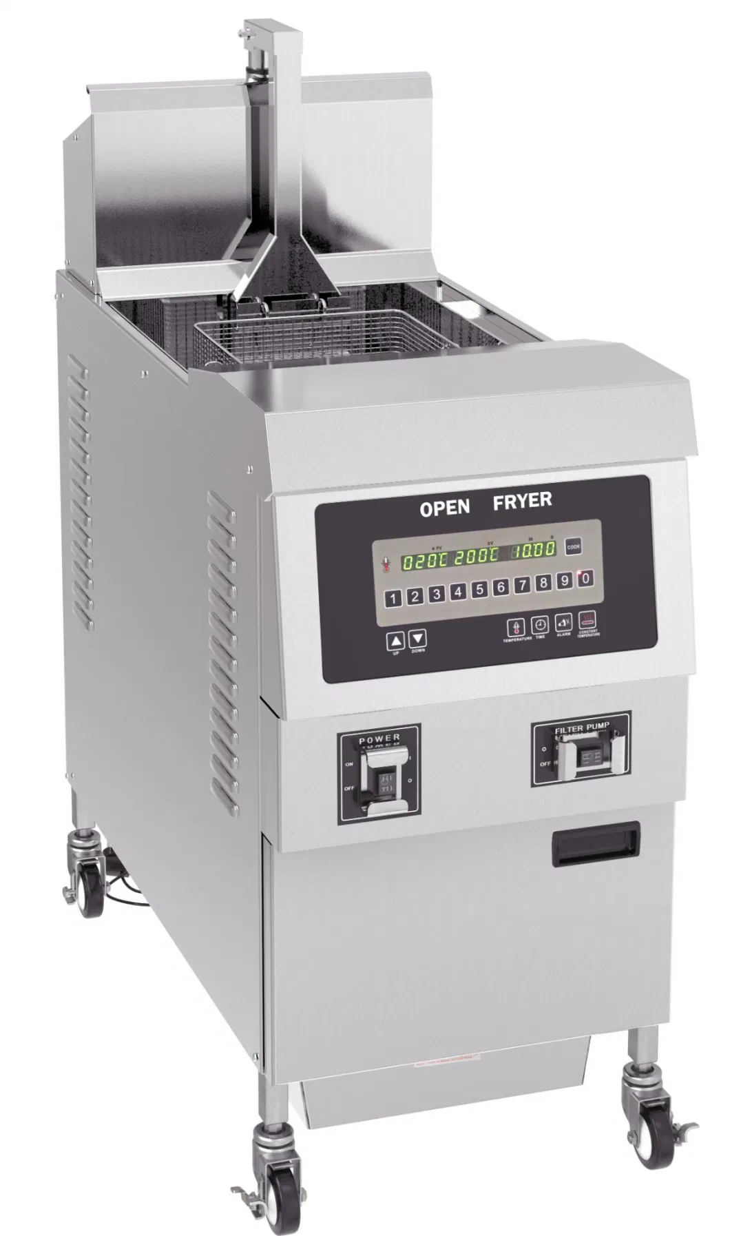 Energy Efficient Stainless Steel Electric Fryer Used to Fry Chicken with Oil Filter