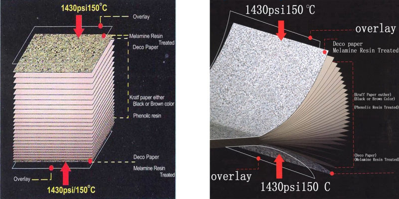 Chemical Resistant Phenolic Resin Kraft Paper HPL Compact Laminate Board