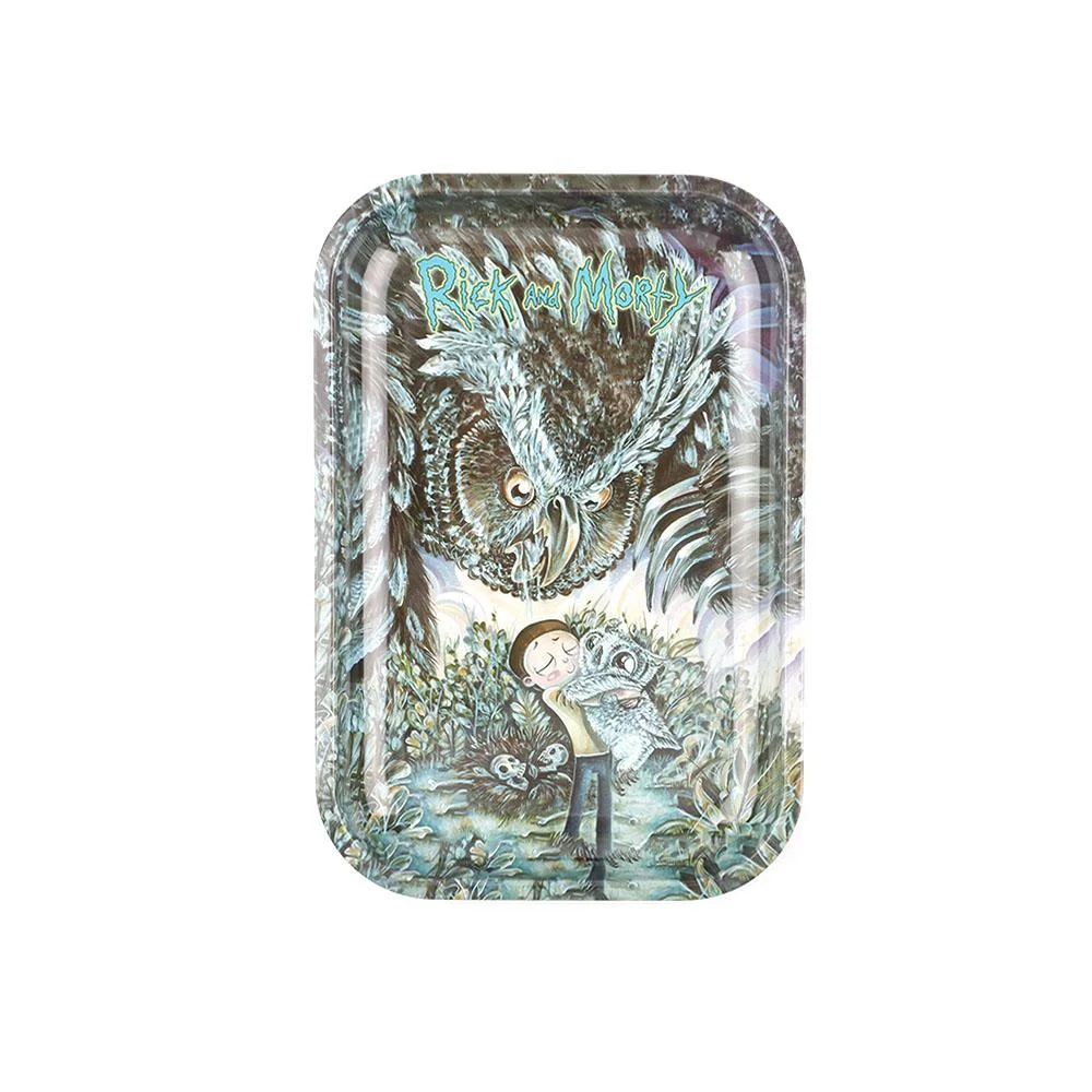 Multi Patterns Metal Rolling Tray Small Size 18cm X12.5cm