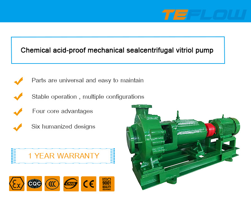 Chemical Acid-Proof Mechanical Sealcentrifugal Vitriol Pump