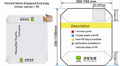 Multiwall Valve Bags Paper Sack for Chemical Industry