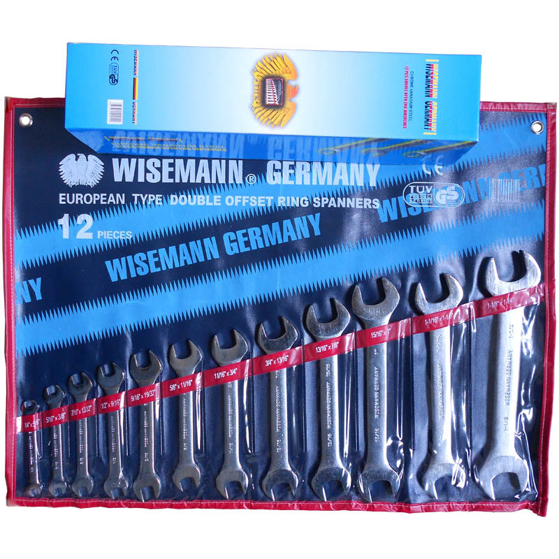 8PC 75 Degree Double Offset Ring Spanner Set