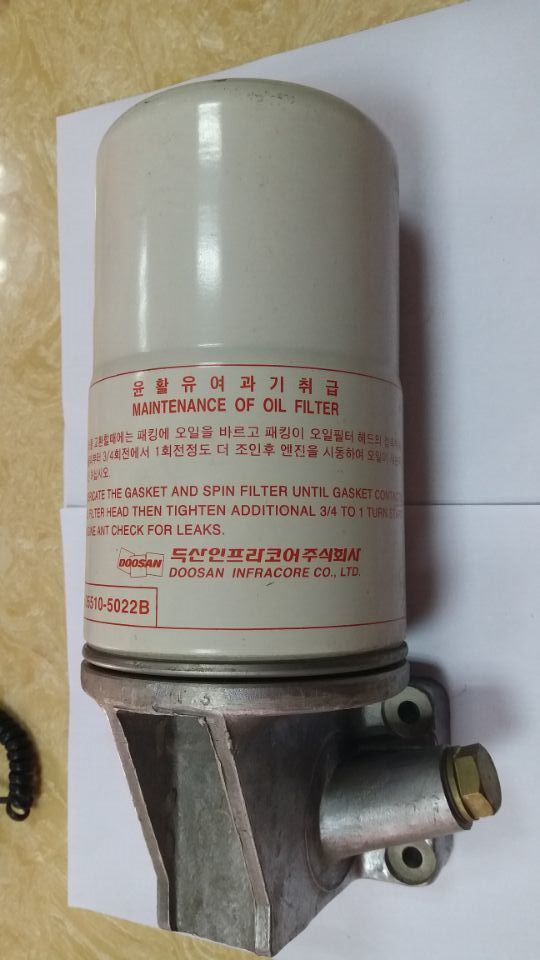 Oil Filter Assy 65.05510-5022 Korea Doosan Engine Oil Filter Ass'y