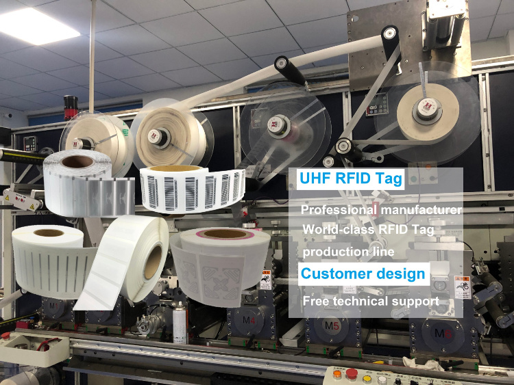 Garment apparel retail management paper PET UHF RFID dry wet inlay