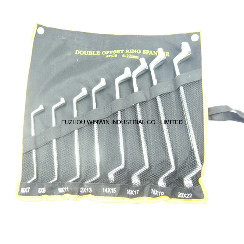 8-Pieces 75 Degree Double Offset Ring Spanners Set (WW-BS8PCA)