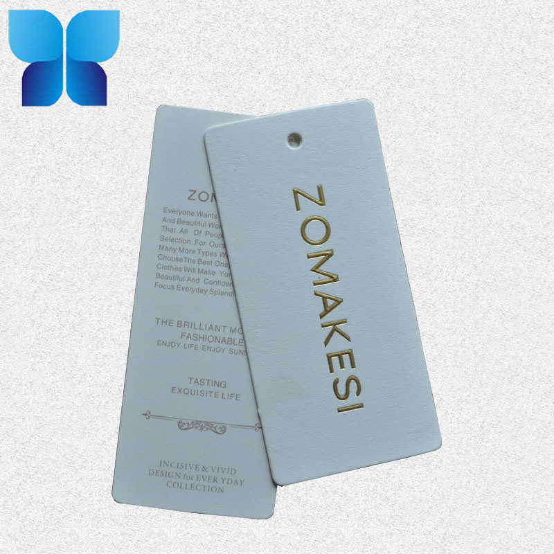 Chinese Manufacture Embossed Paper Thick Paper Tag for Jeans