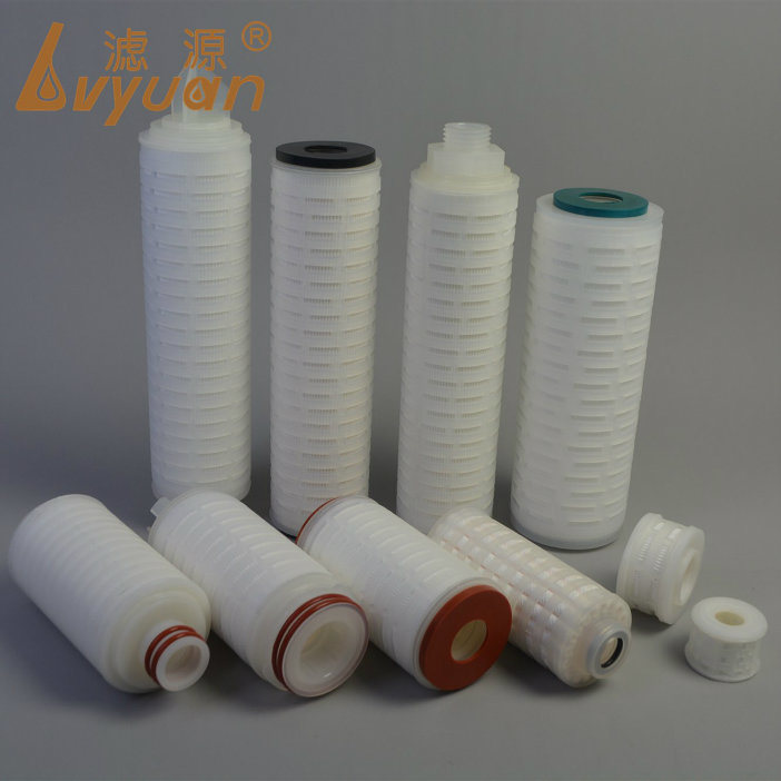 0.65 Micron PTFE Membrane Pleated Water Filter for Sterile Filtration