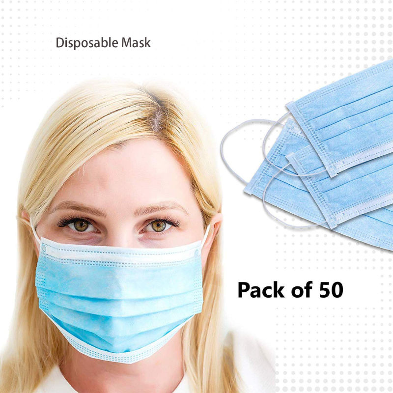 Disposable Earloop 3-Ply Filter Protective Face Mask