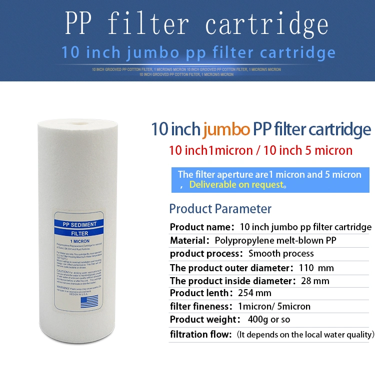 Water Treatment Big PP Water Filter Cartridge